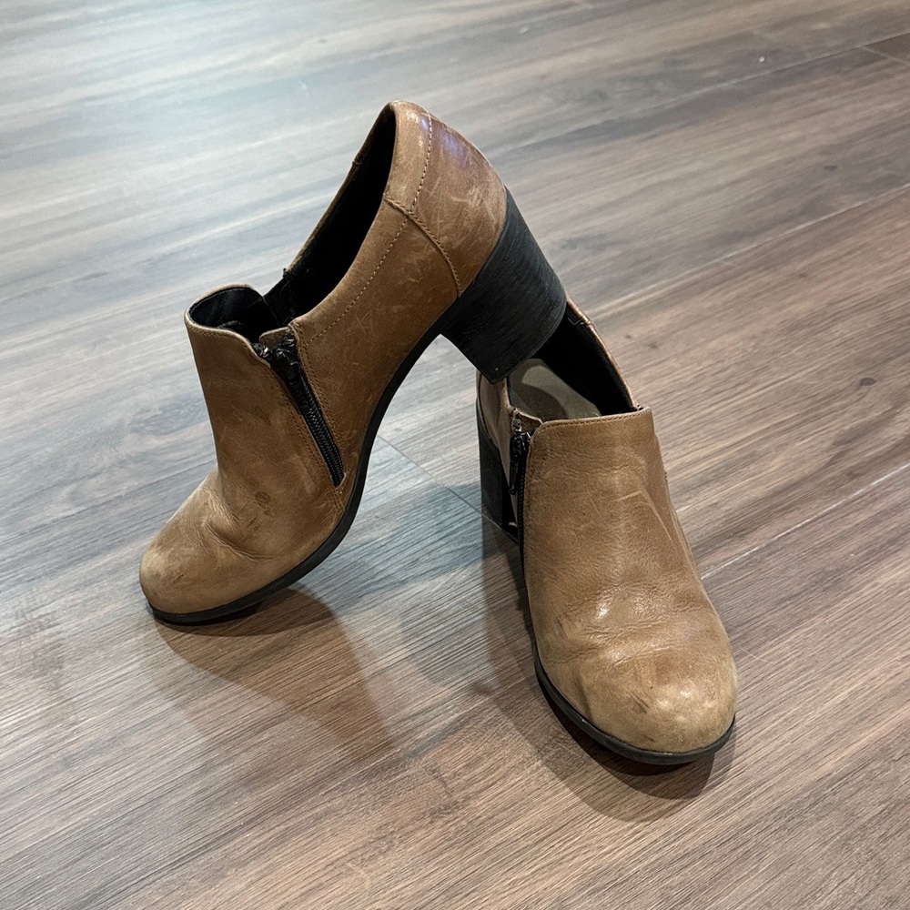 Women's Brown Leather Ankle Boots